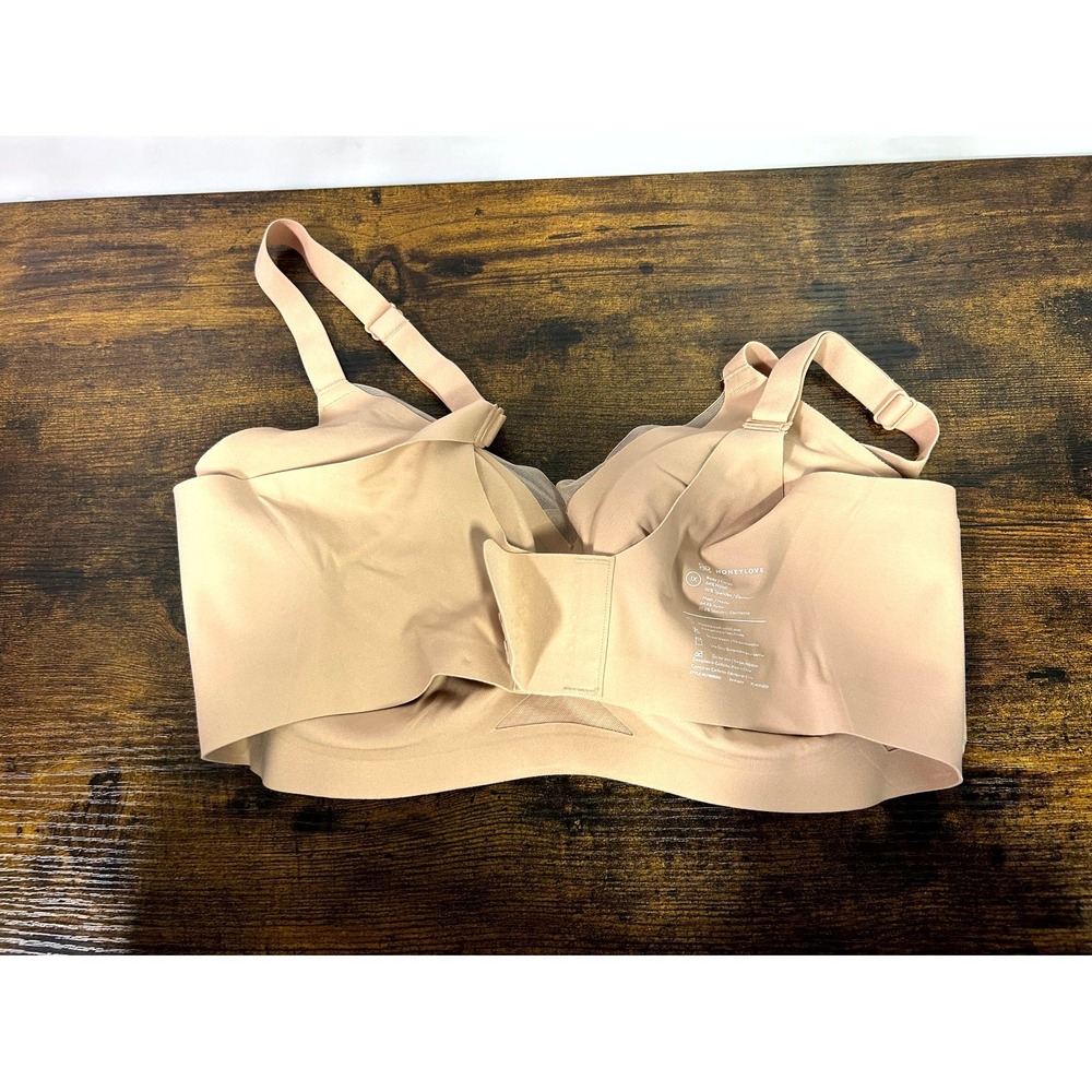 Honeylove Crossover Bra Sand Beige Wireless Seamless Support Size 1X LWBR0302 - Picture 6 of 10
